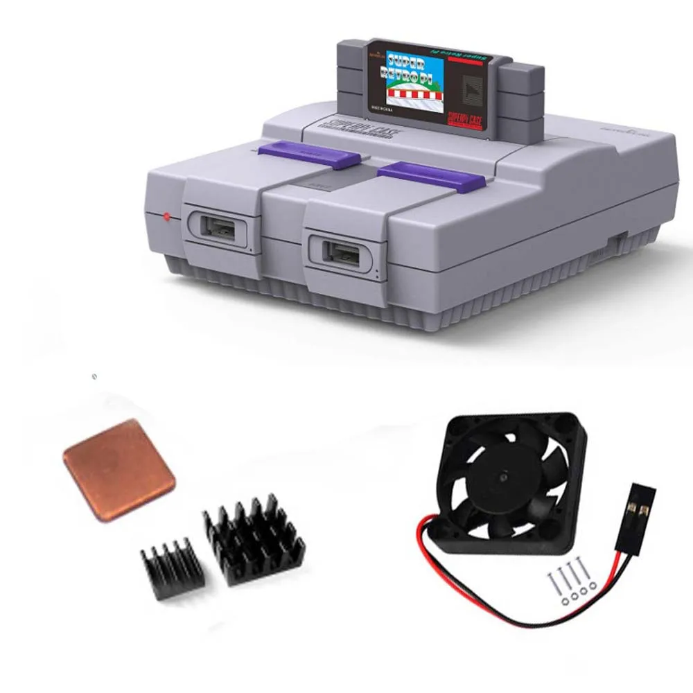 Чехол Retroflag SUPERPi CASE J NESPi с вентилятором coolling + радиатор для Raspberry Pi 3B Plus (3B