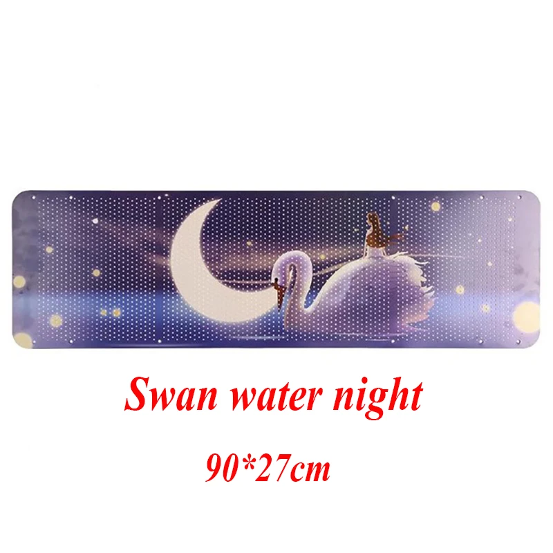 Новая Домашняя крышка кондиционера Регулируемый, для ветрового стекла кондиционер Baffle щит ветровой направляющей месяц прямой анти-Ветер щит - Цвет: Swan  water night