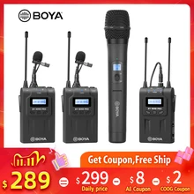 BOYA BY-WHM8 Pro el mikrofonu BY-WM8 Pro UHF kablosuz tek yönlü dinamik mikrofon verici sahne filmi ENG alıcı