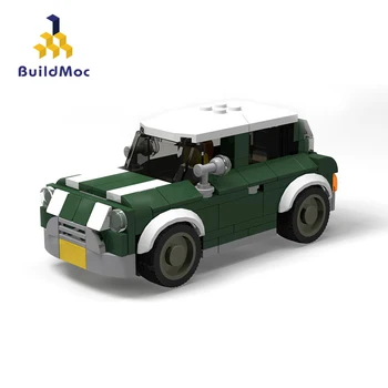 

BuildMOC City Speed Champions Racers Match Services Station 10242 Mini Cooper Technic Car Building Blocks Educational Toys 21002