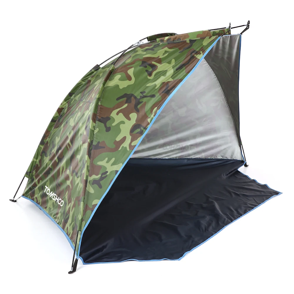 2 Persons Camping Tent Single Layer Outdoor Tent Anti UV Beach Tents Sun Shelters Awning Shade for Fishing Picnic Park
