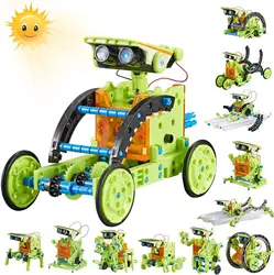 Descoberta crianças mindblown haste 12 em 1 robô solar criação 190 piece kit com trabalho motor motorizado movido a energia solar