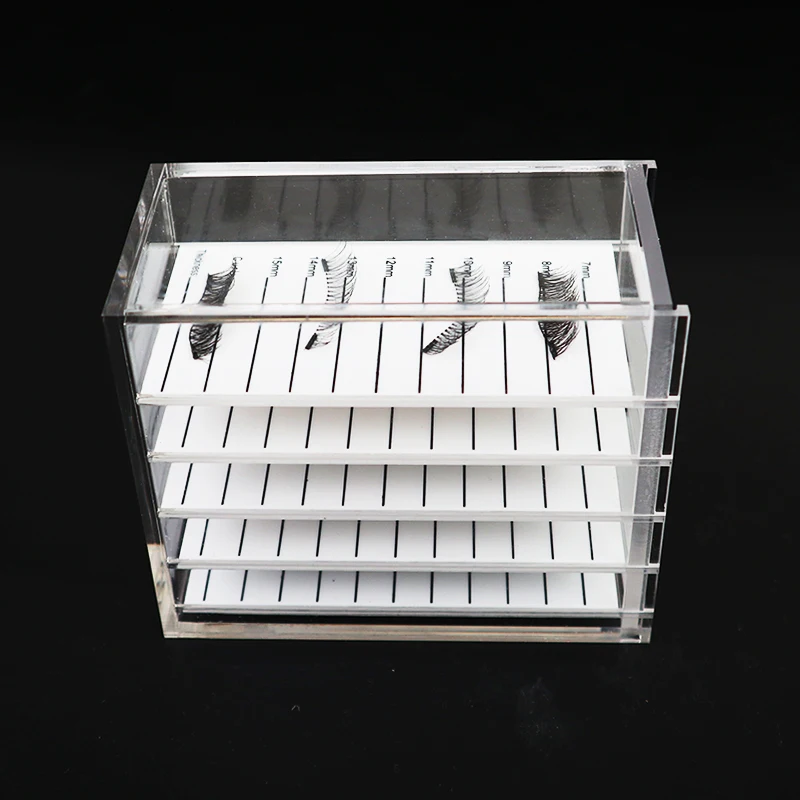 5 слоев коробка для хранения ресниц макияж дисплей контейнер клей поддон держатель прививки ресниц прозрачная коробка Прямая поставка
