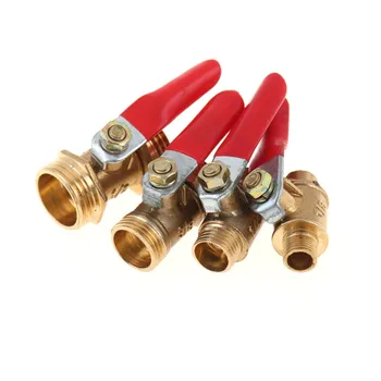 

Brass Ball Valve 1/8" 1/4" 3/8" 1/2" Male To Male BSP Thread With Red Lever Handle Connector Joint Pipe Fitting Coupler Adapter