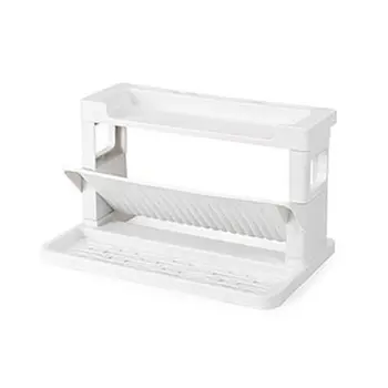 

Single Layer Seasoning Rack Inclined Shelf Spice Jar Container with Knife Holder