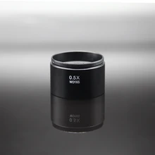 Microscope Auxiliary Objective Lens WD165 0.5X Stereo Objective Lens with Threaded Microscope Accessories 2 pcs stereo microscope 0 3x auxiliary objective lens barlow lens with 1 7 8 48mm mounting thread
