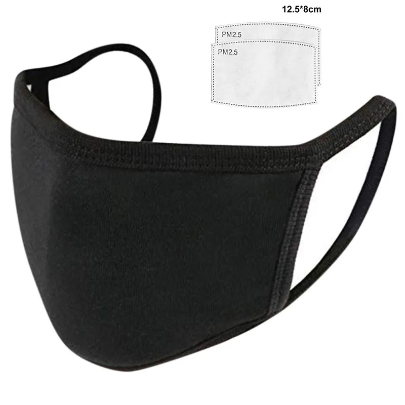 

Men Women Face Masks Anti-bacterial Dust Masks Black Unisex Breathable Mouth Mask