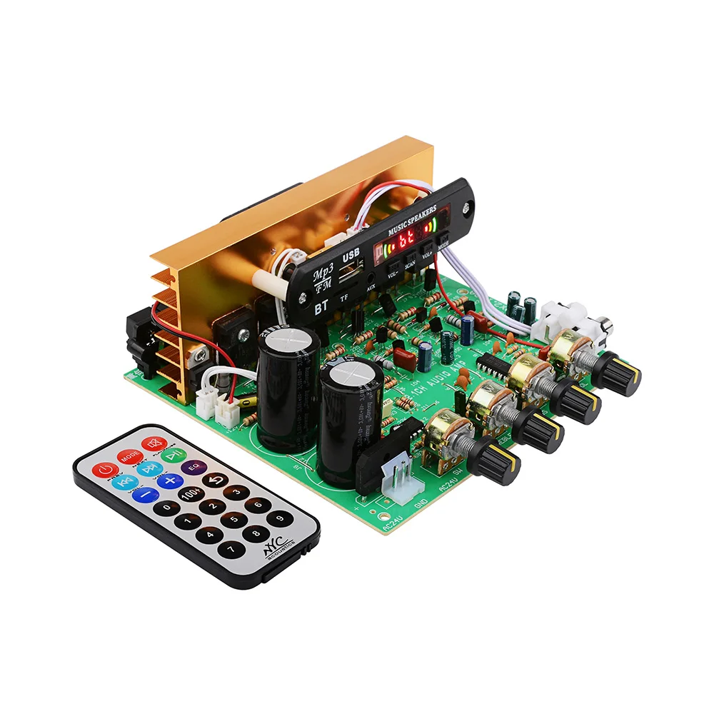 AIYIMA Bluetooth усилитель доска 80 Вт 2,1 канальный сабвуфер Amplificador аудио Плата с AUX FM TF U диск домашний кинотеатр Diy