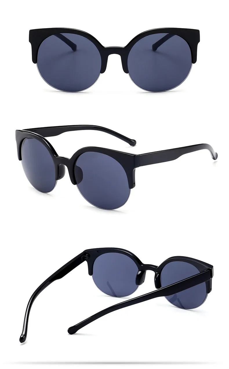 Полезные модные унисекс классические круглые оправа полуоправы солнцезащитные очки для улицы для мужчин и женщин солнцезащитные очки Уникальные
