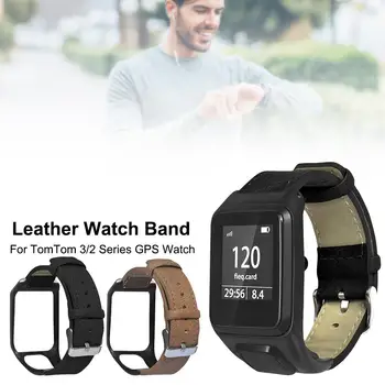 

Repalcement Leather Strap For Tomtom 2 /3/ SPARK Series Runner 2 3 Series Golfer 2 Series Adventurer GPS Watch