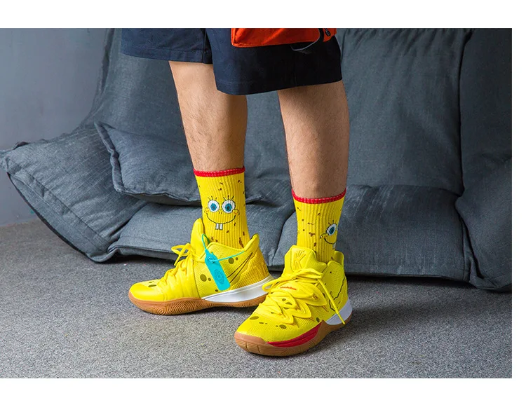 Хлопковые носки с персонажами мультфильмов для мужчин и wo, мужские повседневные носки унисекс, Harajuku, креативные носки для скейтборда в стиле хип-хоп