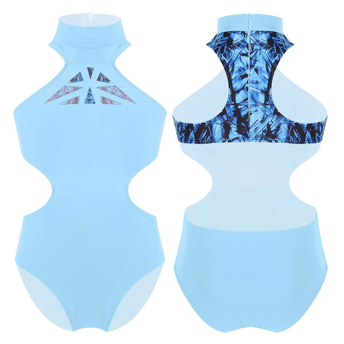 Детская Одежда для танцев борцовка на спине с застежкой-молнией вырезы талии