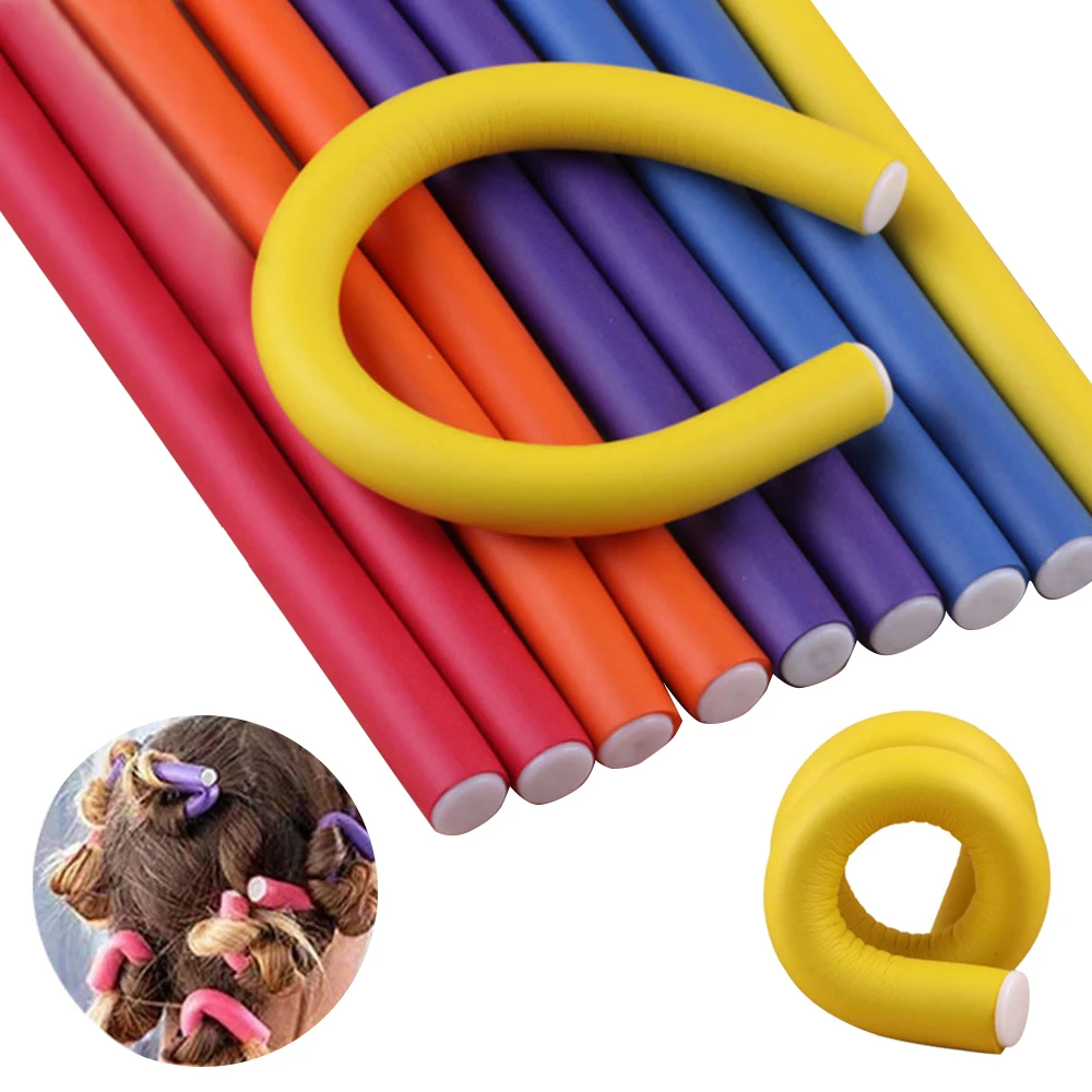 10 pcs/Lot Soft Hair Curler Roller Curl Hair Bendy Rollers DIY Magic