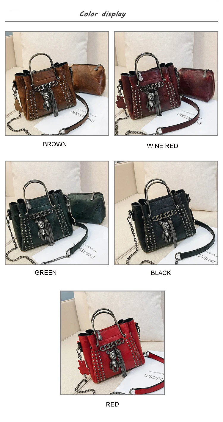 Gykaeo, роскошные сумки, женские сумки, дизайнерские композитные сумки через плечо, женские кожаные сумки, женские маленькие сумки-тоут с заклепками