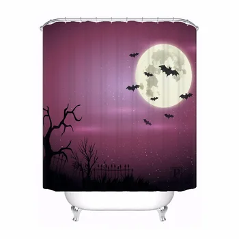 

Custom Staring Purple Eyes Cat Waterproof Shower Curtain Home Bath Bathroom s Hooks Polyester Fabric Multi Sizes180509-20