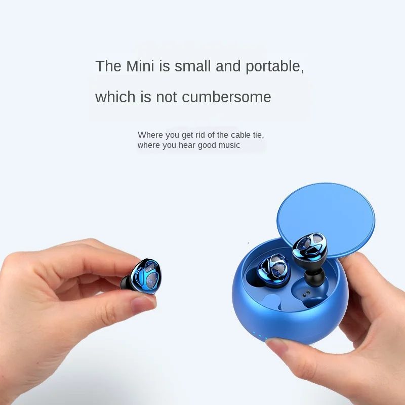 Fashion trend explosion model D09 slider TWS true wireless in ear subwoofer 5 0 universal Bluetooth sports compact headset