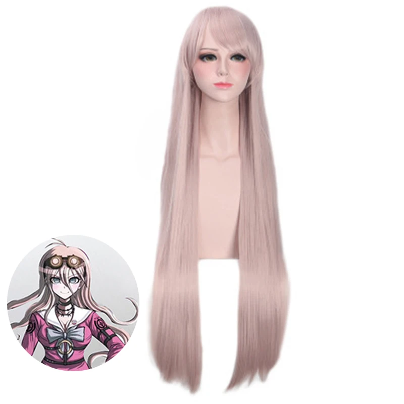 

Game Danganronpa V3: Killing Harmony Iruma Miu Wigs 100cm Long Straight Cosplay Wig for Anime Costume Party Wig Halloween Hiart
