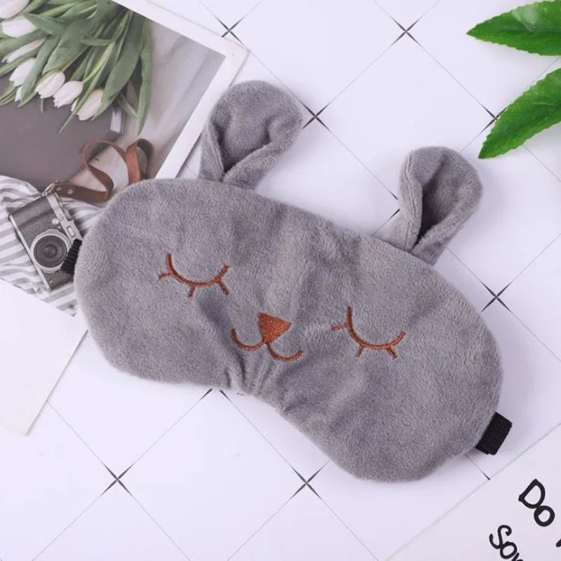 1pcs Cute Plush Bunny Travel Use Sleeping Eye Mask Home Eye Mask Adjustable Elastic Strap Eye 5