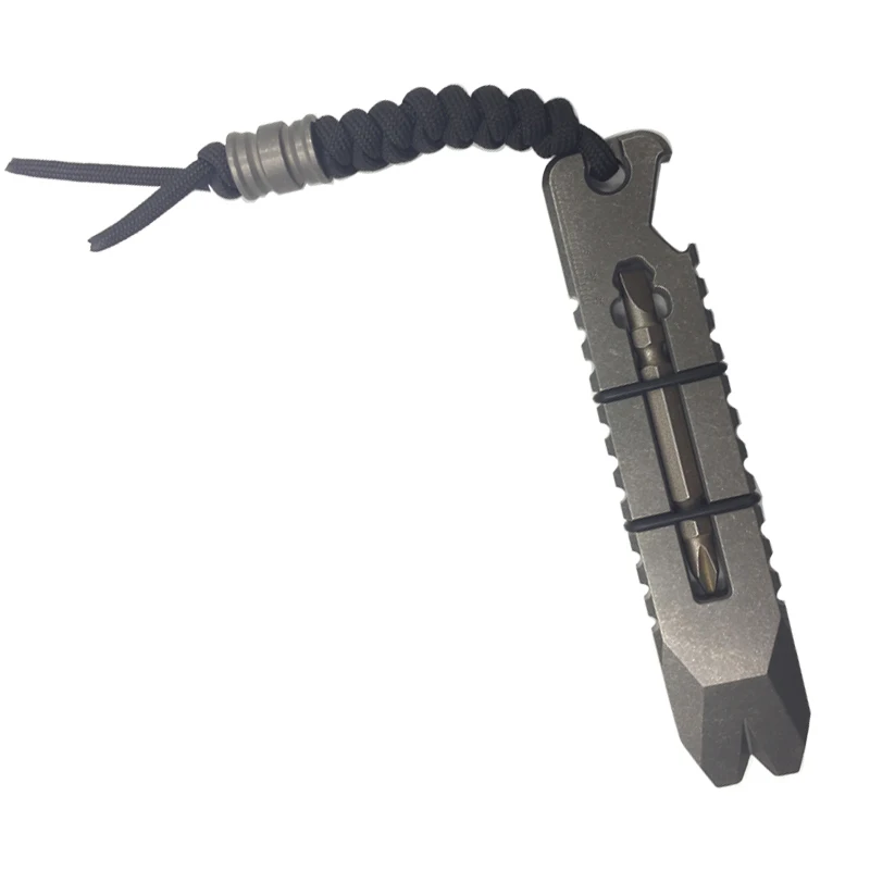 

Outdoor Camping Equipment Titanium Alloy Crowbar Multi-Function Titanium Crowbar Opener Outdoor Tool Screwdriver