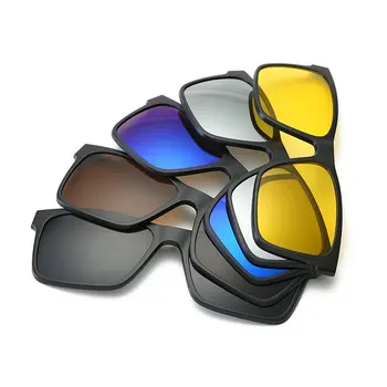 

Myopia Glasses Frame Mirror Five Pieces Of Polarized Sunglasses Men And Women Sunglasses Glasses Frame