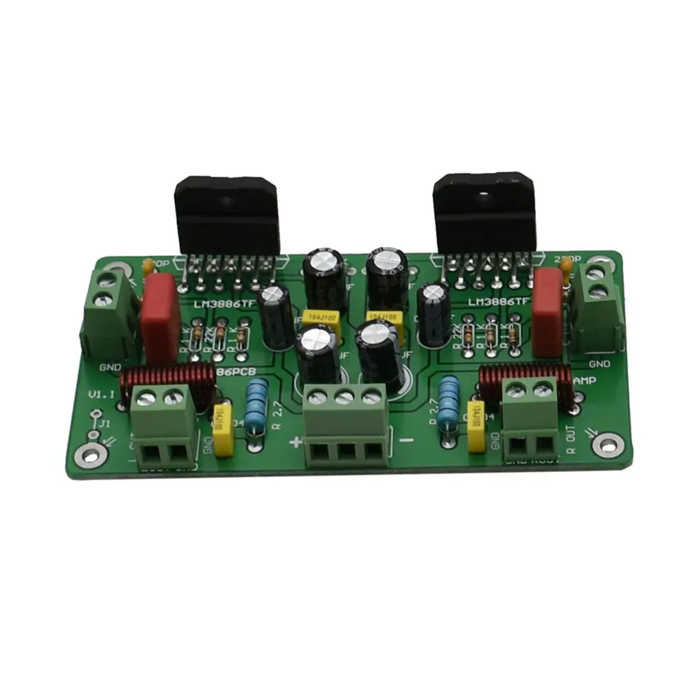 Собранный 68 Вт+ 68 Вт HiFi LM3886TF стерео усилитель платы 50Wx2/38Wx2 J6S9