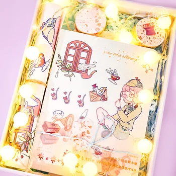 

Kawaii 32K hand ledger gift box girl heart notebook sticker notepad net red gift with gift bag holiday gift