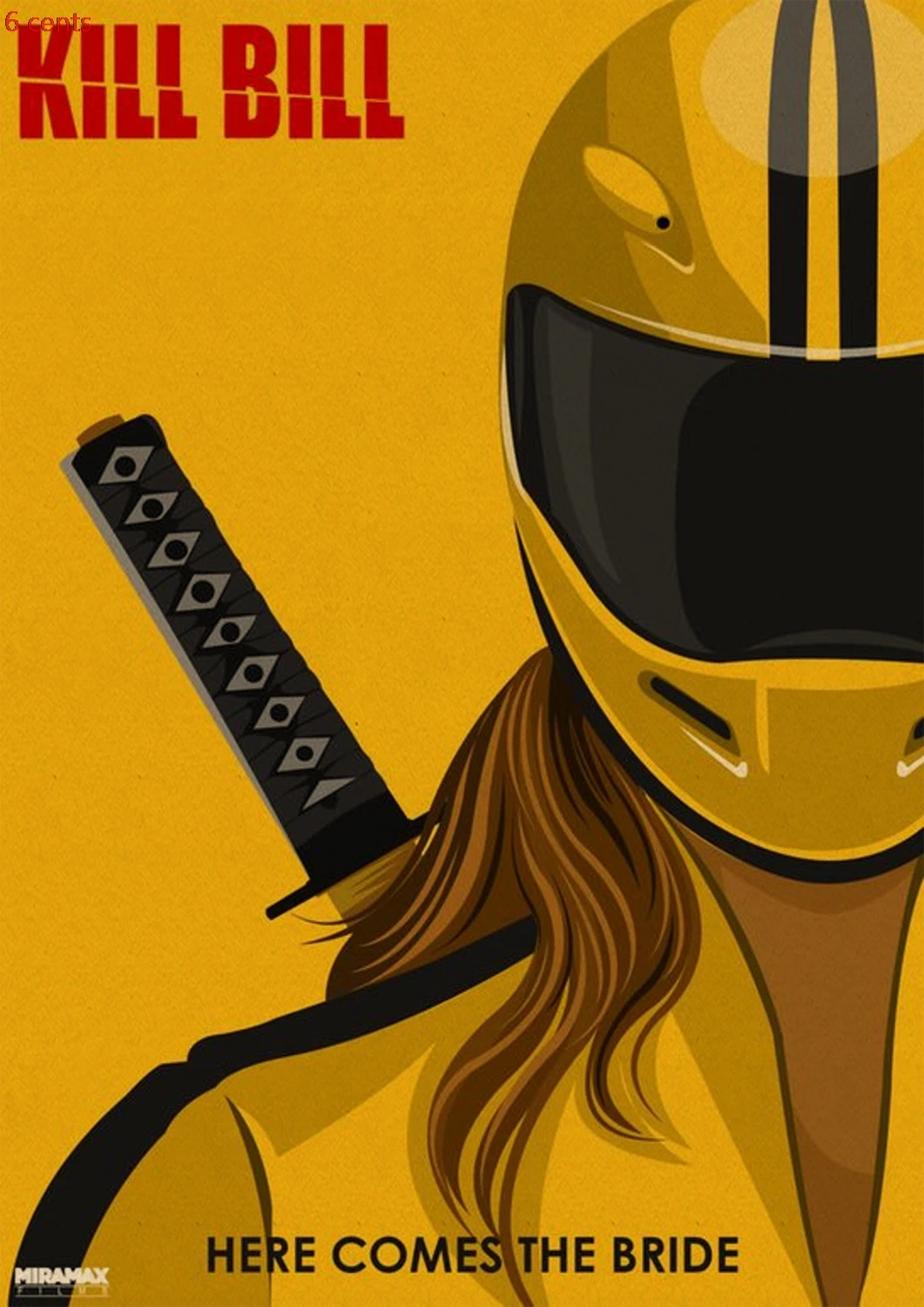Квентин Тарантино, фильм, плакат, Kill Bill Kraft, плакат, украшение, постер, стикер с изображением фильма, Ретро плакат