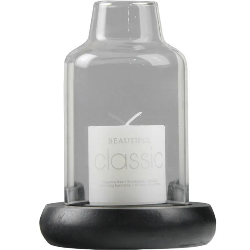 

Nordic Glass Candlestick Holder Home Decoration Accessories for Coffee Table Vintage Candle Holder Romantic Candelabro Gift A