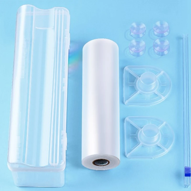 Home Food Wrap Dispenser with Slide Cutter Cling Film Wrap Dispenser Plastic Sharp Cutter Storage Holder Kitchen Tools cling wrap dispenser,food film dispenser,plastic wrap cutter,cling film cutter,kitchen wrap dispenser,plastic wrap dispenser