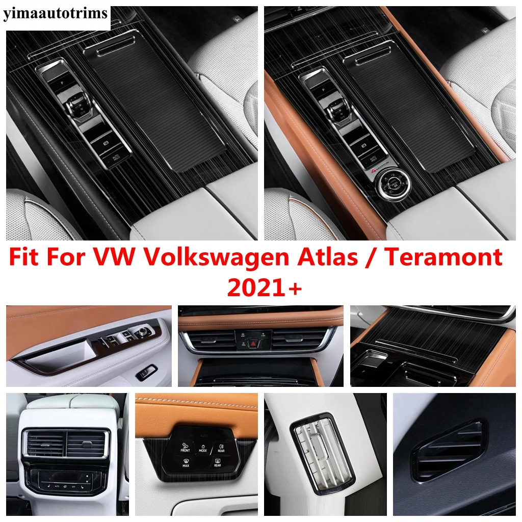 

For VW Volkswagen Atlas / Teramont 2021 2022 Handle Bowl Window Lift AC Air Gear Panel Trim Stainless Steel Interior Accessories