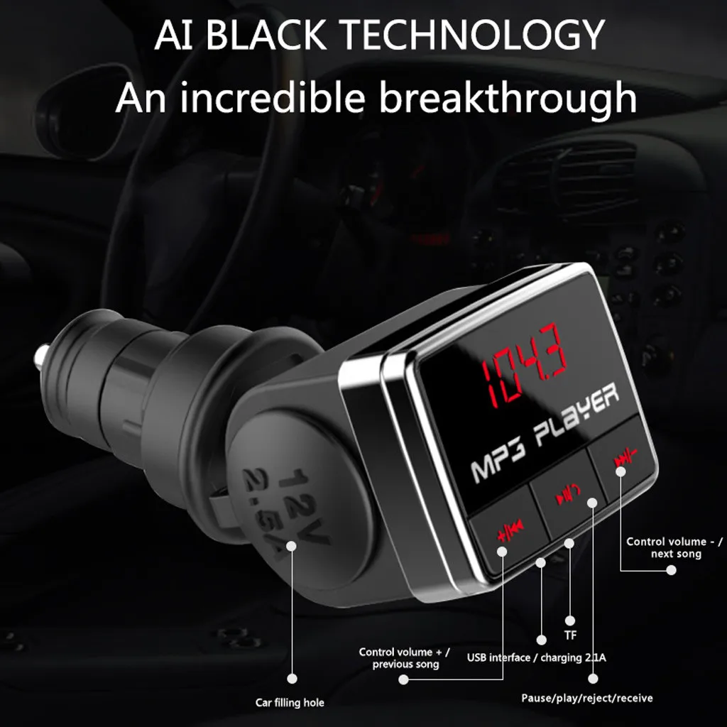 Fm-передатчик модулятор Bluetooth Handsfree автомобильный комплект аудио MP3 плеер с 3.4A двойной USB автомобильный fm-передатчик зарядное устройство для телефона