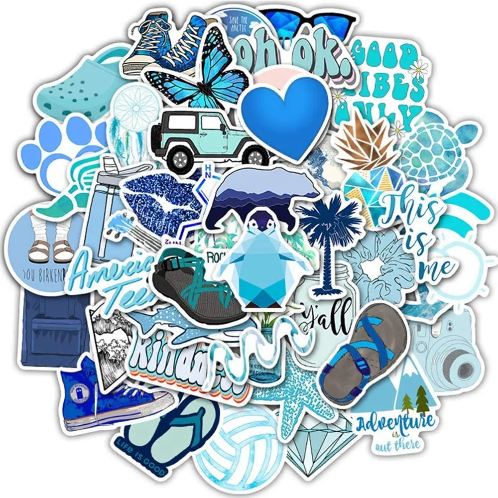 50Pcs Cute VSCO Stickers for Teens Waterproof Aesthetic Trendy Toys Stickers for Laptop Phone Luggage Cars Scrapbook Decals