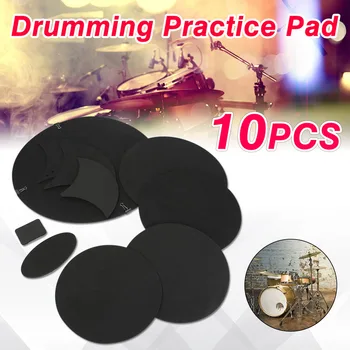 

10Pcs/set Rubber Foam Bass Snare Drum Sound Off Quiet Mute Silencer Practice Pad Musical Instrument Accessories