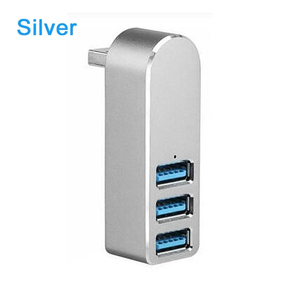 Высококачественный алюминиевый сплав 3 порта usb хаб высокоскоростной поворотный