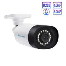 Techage H.265 5MP 4MP 48V POE Камера аудио запись на открытом воздухе камера для камеры наблюдения Ntework ONVIF для система NVR Kit