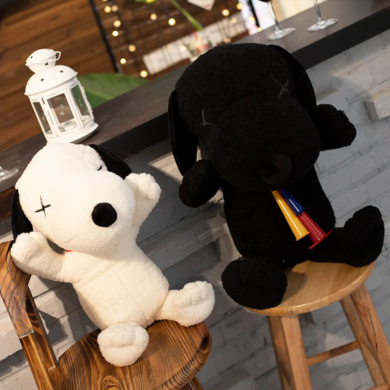 

New Style Black And White with Pattern Cool Snoopy Plush Toys Doll Pillow Crane Machines Doll for a Girlfriend Birthday Gift Chi