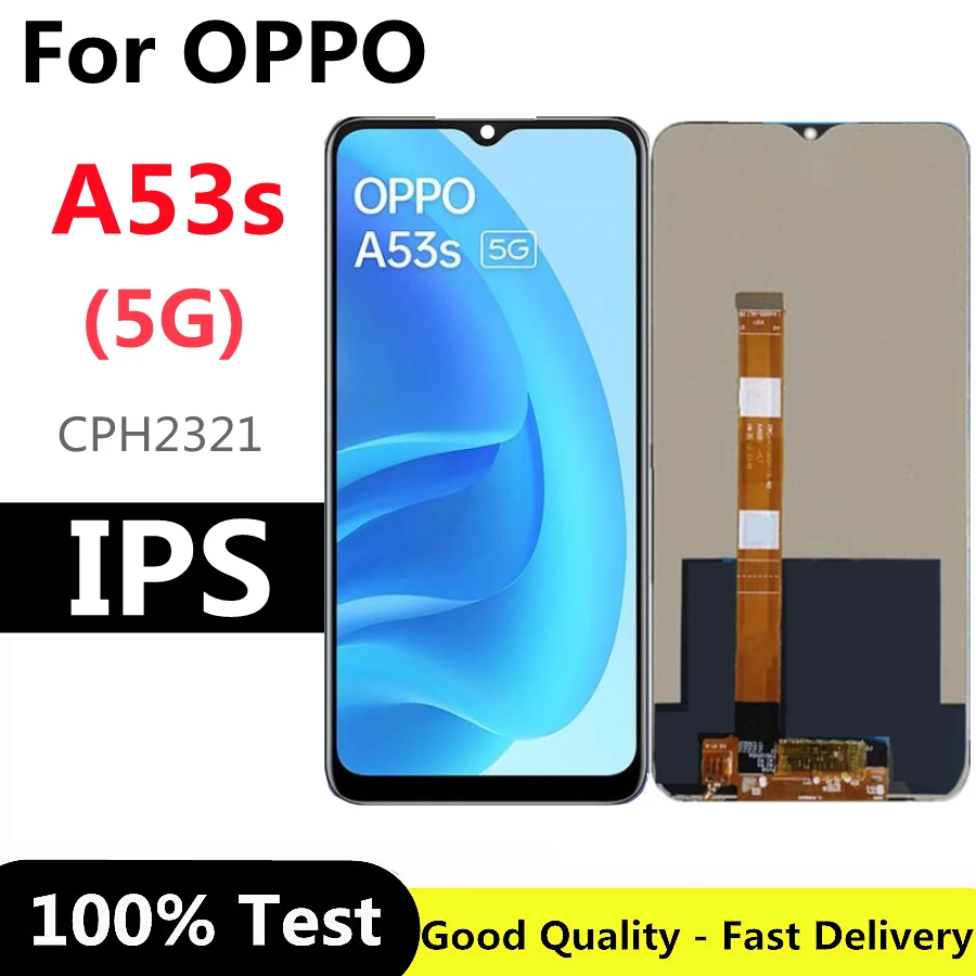 

Черный 6,52 дюйма для Oppo A53s 5G 2021, ЖК-дисплей для OPPO A53S CPH2321 LCD
