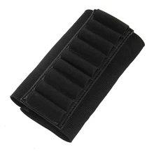 Multifuncti High Quality 8 / 9 Round Gun Airsoft Tattica di Caccia Black Ammo Carrier Shell Elastic Nylon Loop Holde