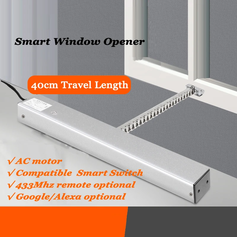400mmWindowActuatorACSmartwindowopenerMotorizedChainOpener