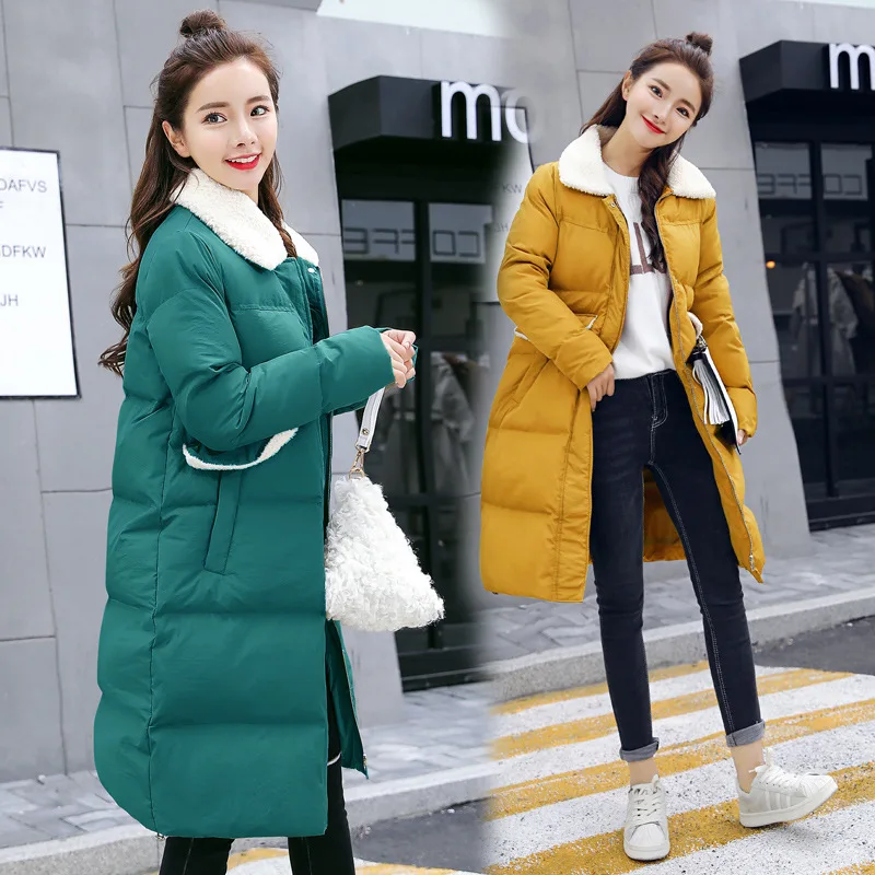 

Cotton Coat 2018 Winter Mid-length Long Sleeve Korean-style Simple Versatile Thick Warm Fashion Warm Thick
