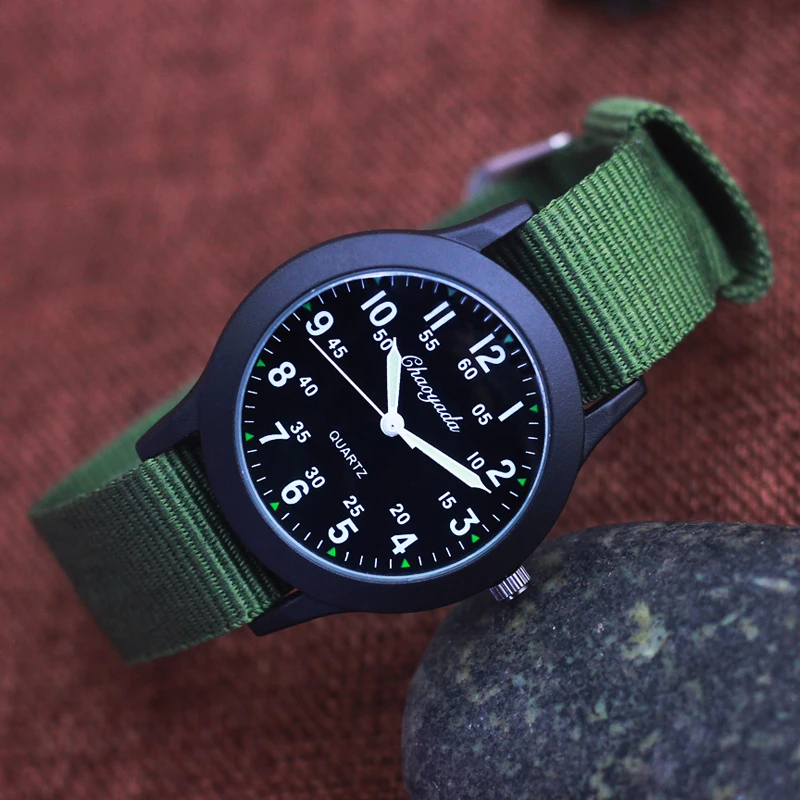 Chaoyada Brand Boys Men Students Learning Time Quartz Watches Girls Water Resistant Gifts Clock Kids Canvas Fashion Wristwatches 3
