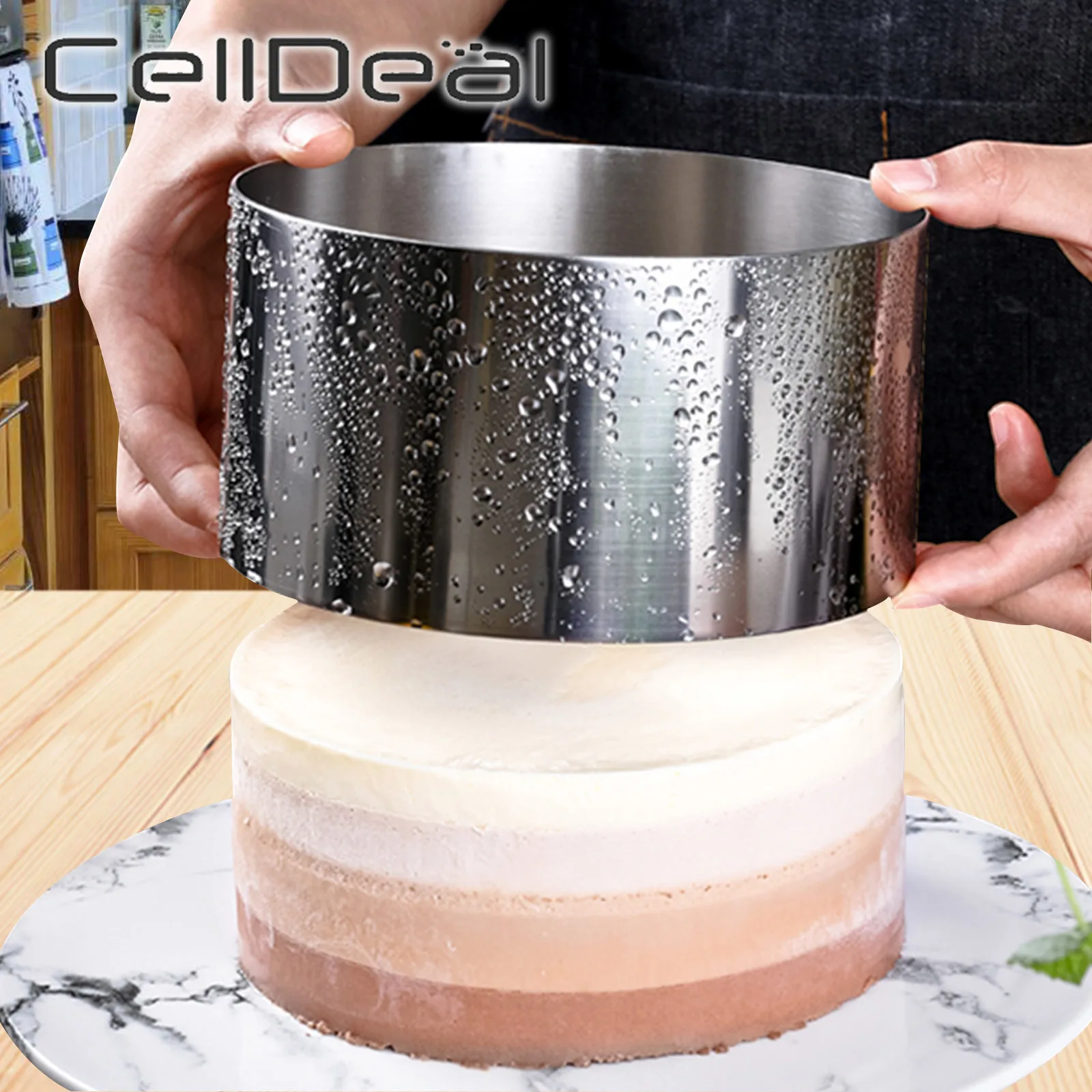Cake-Mold Cake-Decorating-Tools Mousse-Ring Adjustable Stainless-Steel Kitchen Round