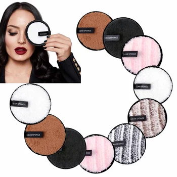 

4Pcs Soft Microfiber Makeup Remover Towel Face Cleaner Plush Puff Reusable Cleansing Cloth Pads Foundation Face Skin Care Tools
