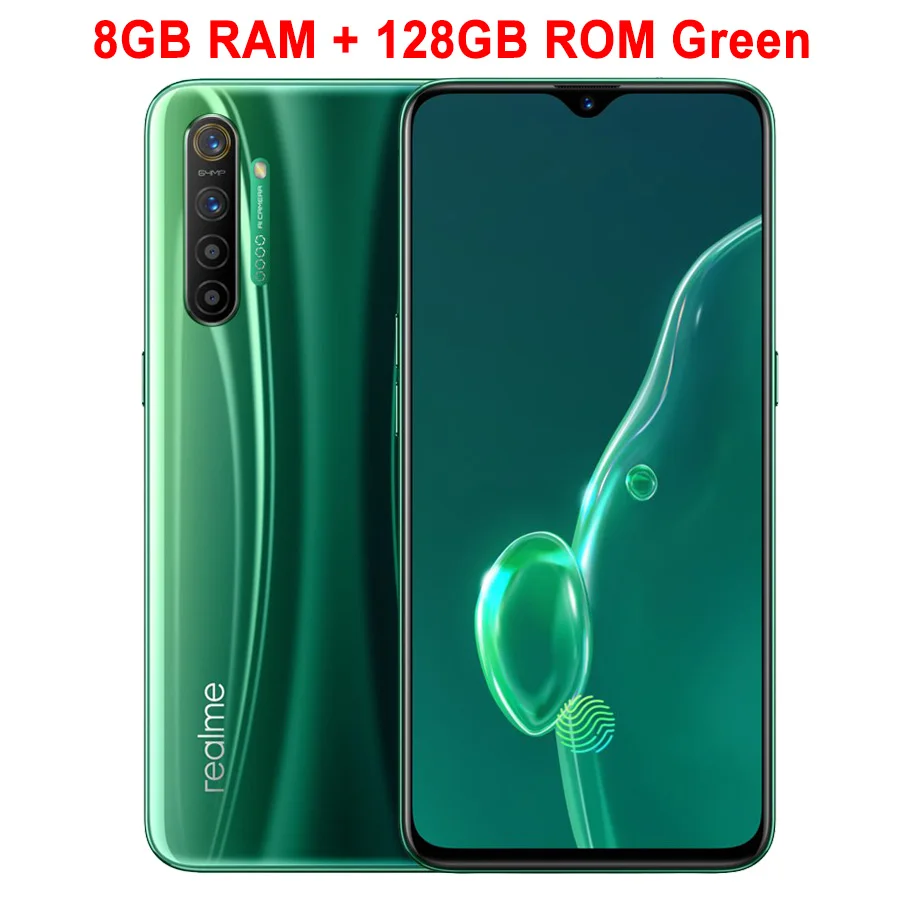 Original Realme X2 Mobile Phone 6.4 inch Super AMOLED Screen 6GB+64GB Snapdragon 730G Camera 64.0MP Four Shot NFC Smartphone - Цвет: Green 8GB 128GB
