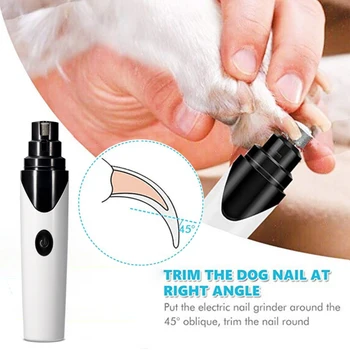 

Dropshipping USB Rechargeable Pet Nail Grinder Dog Electric Nail Clippers Painless Cat Paws Nail Cutter Grooming Trimmer