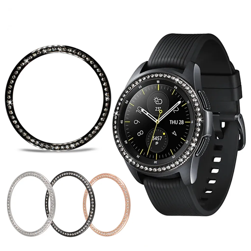 

For Samsung Galaxy Watch 46MM Bezel Ring Adhesive Cover Anti Scratch Metal Stainless Steel smart watch Accessories