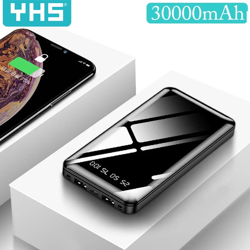 

Power Bank 30000mAh Portable Charging For Samsung Phone External Battery Charger Powerbank 30000 mAh for iPhone Xiaomi mi Huawei