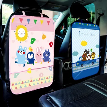 

Car Seat Anti-play Mat Scrubbable Auto Seat Back Protector Cartoon Kick Mats Universal Hands-free Anti Dirty Cover Pad