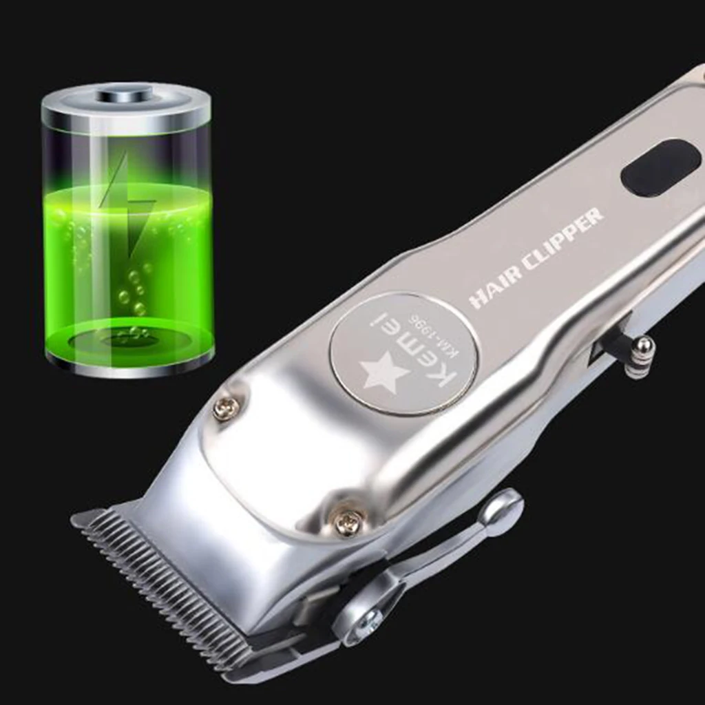Kemei Professional Electric Hair Clipper KM-1996 Cordless Handy Men's Hair Shaver Barber Hair Cutting Machine Brush Kit New