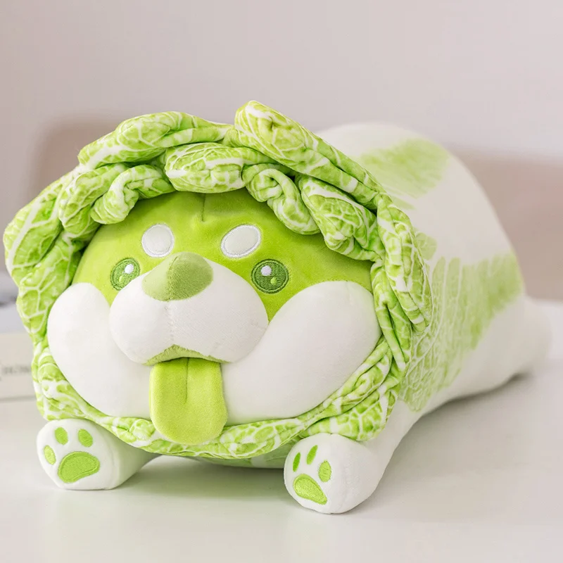 thumbnail image 1 of Cute Creative Buttocks Cabbage Shiba Inu Dog Japan Vegetable Dog Plush Toys Throw Pillow Stuffed Animal Sofa Cushion Xmas Gift, 1 of 4